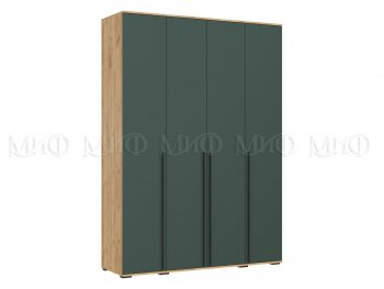 Шкаф 1600 мм 4-х створчатый Норд крафт/изумруд (Миф) в Реж - rezh.mebel-e96.ru
