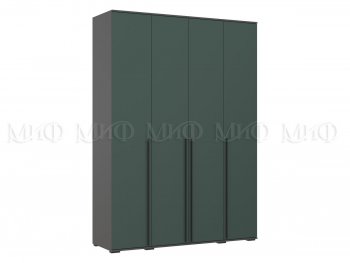 Шкаф 1600 мм 4-х створчатый Норд графит/изумруд (Миф) в Реж - rezh.mebel-e96.ru