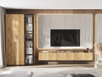 Стенка Норд дуб крафт (Миф) в Реж - rezh.mebel-e96.ru