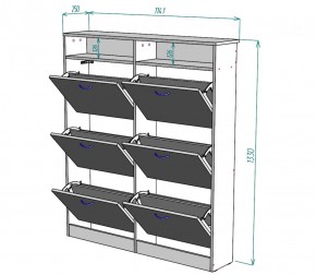 Обувница W17 (ДВ) в Реж - rezh.mebel-e96.ru