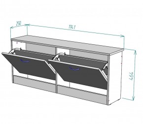 Обувница W19 (ДВ) в Реж - rezh.mebel-e96.ru