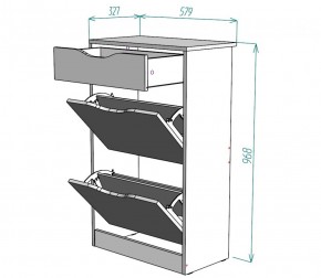 Обувница W22 (Белый) в Реж - rezh.mebel-e96.ru