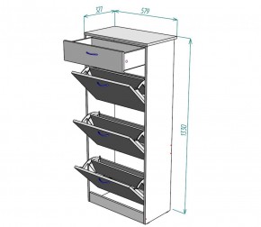 Обувница W23 (Белый) в Реж - rezh.mebel-e96.ru