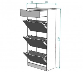 Обувница W24 (Белый) в Реж - rezh.mebel-e96.ru