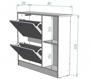 Обувница W29 (ДВ-Графит) в Реж - rezh.mebel-e96.ru