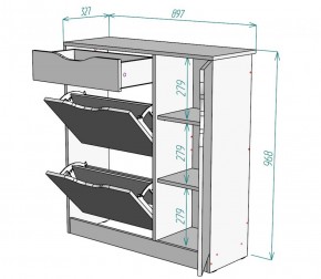 Обувница W36 (Белый) в Реж - rezh.mebel-e96.ru