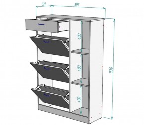 Обувница W41 (Белый) в Реж - rezh.mebel-e96.ru