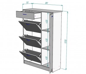 Обувница W43 (Белый) в Реж - rezh.mebel-e96.ru