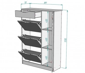 Обувница W44 (Белый) в Реж - rezh.mebel-e96.ru