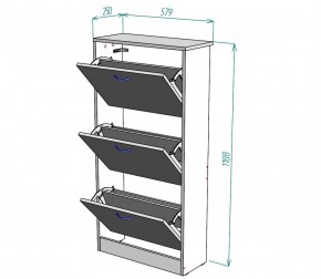 Обувница W7 (ДВ) в Реж - rezh.mebel-e96.ru