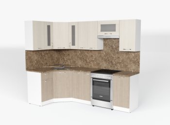 Кухонный гарнитур Ольга оптима 1 1300х2500 мм (Герда) в Реж - rezh.mebel-e96.ru