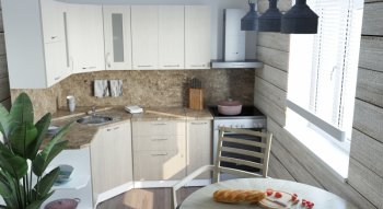 Кухонный гарнитур Ольга оптима 3 1500х1800 мм (Герда) в Реж - rezh.mebel-e96.ru