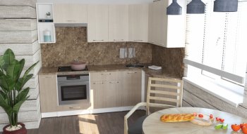 Кухонный гарнитур Ольга прайм 5 2300х1500 мм (Герда) в Реж - rezh.mebel-e96.ru