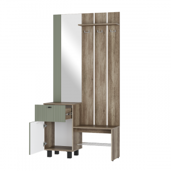 Прихожая Олива эвкалипт софт, модульная (БТС) в Реж - rezh.mebel-e96.ru