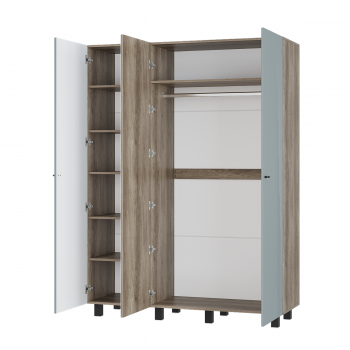 Шкаф 1500 мм 3-х створчатый Олива ШК-08 шарли бриз (БТС) в Реж - rezh.mebel-e96.ru