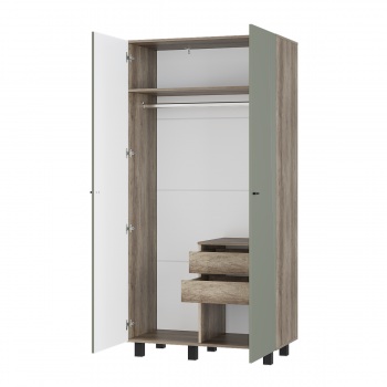 Стенка Олива комп.3 эвкалипт софт (БТС) в Реж - rezh.mebel-e96.ru