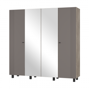 Шкаф 2000 мм 4-х створчатый Олива ШК-13 муссон софт (БТС) в Реж - rezh.mebel-e96.ru