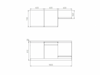 Кухонный гарнитур 1800 мм Ольвия-8 (Росток) в Реж - rezh.mebel-e96.ru
