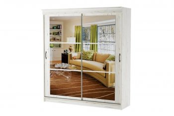 Шкаф-купе 1800 мм Орион крафт белый(Памир) в Реж - rezh.mebel-e96.ru