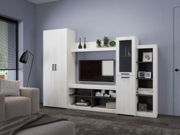 Стенка OSKAR4 сосна белая (Генезис) в Реж - rezh.mebel-e96.ru