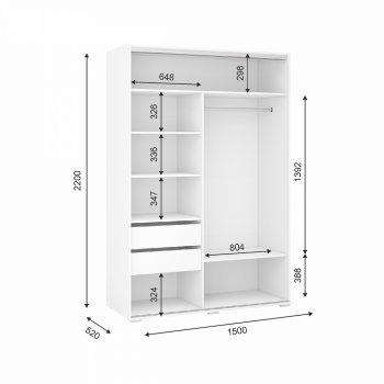 Шкаф-купе 1500 мм Оскар (ИЦ) в Реж - rezh.mebel-e96.ru