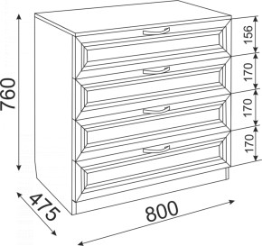 Комод Ости Модуль 06 (Риннер) в Реж - rezh.mebel-e96.ru