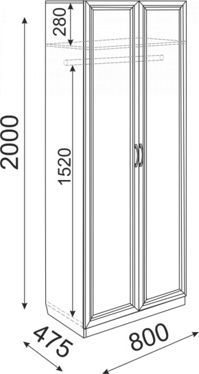 Шкаф Остин 800 мм №2 (Риннер) в Реж - rezh.mebel-e96.ru