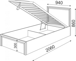 Кровать с ПМ Остин Модуль 22 (Риннер) в Реж - rezh.mebel-e96.ru