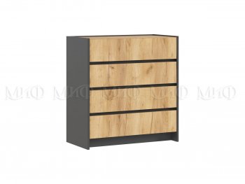 Комод 4ящ. Остин крафт/графит (Миф) в Реж - rezh.mebel-e96.ru