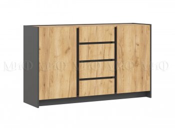 Комод 2дв.4ящ. Остин крафт/графит (Миф) в Реж - rezh.mebel-e96.ru