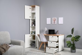 Набор детской мебели Остин белый, модульный (Моби) в Реж - rezh.mebel-e96.ru