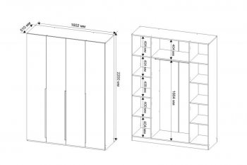 Шкаф 1600 мм Пальма с антресолью, Сатин (ДСВ) в Реж - rezh.mebel-e96.ru