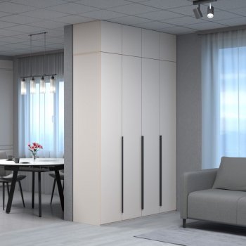 Шкаф 1600 мм Пальма с антресолью, Сатин (ДСВ) в Реж - rezh.mebel-e96.ru