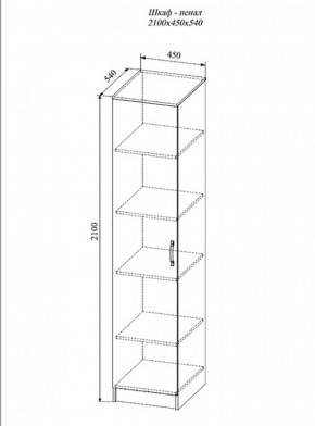 Пенал Софи , СШП450.1 (ДСВ) в Реж - rezh.mebel-e96.ru