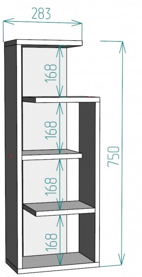 Полка настольная (S3) Графит в Реж - rezh.mebel-e96.ru