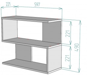 Полка S27 (Графит) в Реж - rezh.mebel-e96.ru