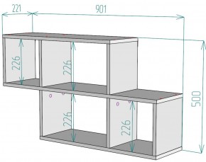 Полка S39 (Белый) в Реж - rezh.mebel-e96.ru