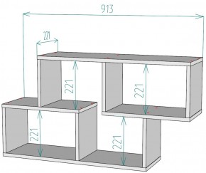 Полка S61 (Графит) в Реж - rezh.mebel-e96.ru