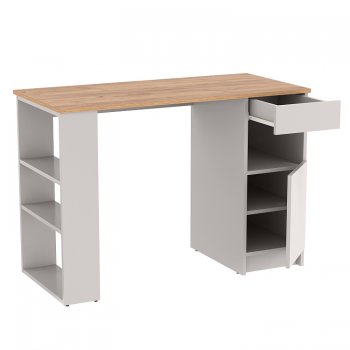 Стол письменный 89.10 Прайм (с тумбой и полками) (Олмеко) в Реж - rezh.mebel-e96.ru