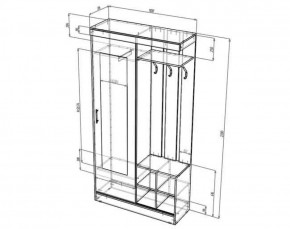 Прихожая купе Бриз (Лин) в Реж - rezh.mebel-e96.ru