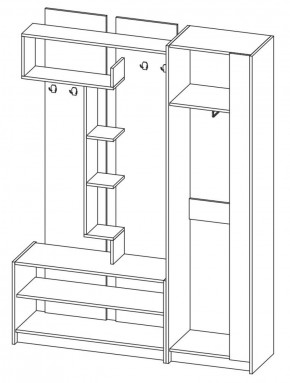 Прихожая Марица модульная (Венге/Дуб молочный) (ВНК) в Реж - rezh.mebel-e96.ru