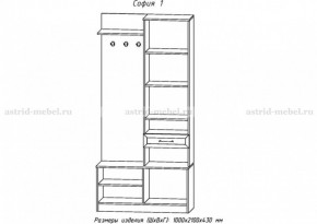 Прихожая София 1 (АстридМ) в Реж - rezh.mebel-e96.ru