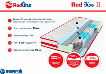 Матрас Red 2 h20 в Реж - rezh.mebel-e96.ru