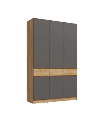 Спальный гарнитур Роджина крафт/графит, модульный (Миф) в Реж - rezh.mebel-e96.ru