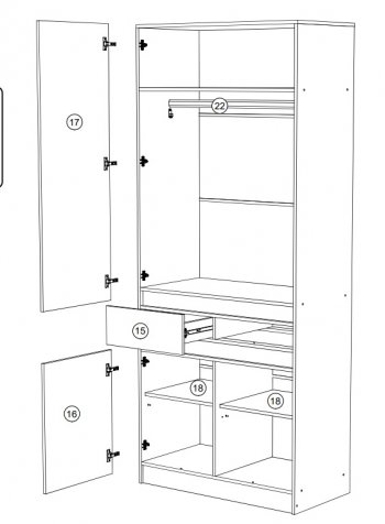 Прихожая Роджина модульная (Миф) в Реж - rezh.mebel-e96.ru