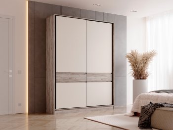 Спальный гарнитур Роджина крафт серый/кашемир, модульный (Миф) в Реж - rezh.mebel-e96.ru