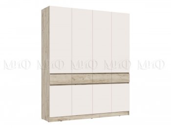 Шкаф 2000 мм 4-х ств. Роджина крафт серый/кашемир (Миф) в Реж - rezh.mebel-e96.ru