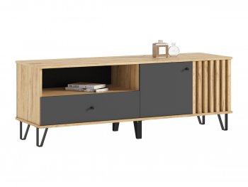 Тумба ТВ (1500) Роджина крафт/графит (Миф) в Реж - rezh.mebel-e96.ru