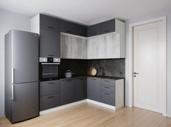 Кухонный гарнитур угловой Санторини МДФ 2200*1700 мм (Санвут) в Реж - rezh.mebel-e96.ru