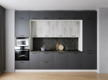 Кухонный гарнитур Санторини 3400 мм МДФ (Санвут) в Реж - rezh.mebel-e96.ru